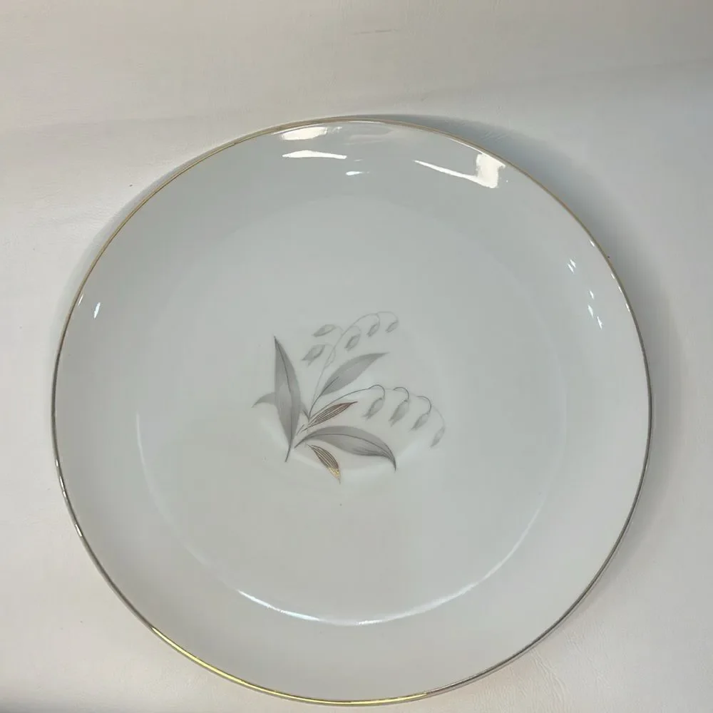 Kaysons Fine China Plates Japan Golden Rhapsody 1961 White Silver Gold Set 3